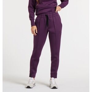 UNRL Luxbreak Sweat Jogger Dark Plum Purple High Waist Pintuck Pants Small NEW